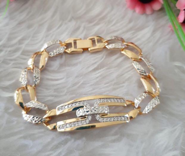 Gelang Tangan Model Sisik Naga Polos Plat Emas Ubs Fesyen Wanita Perhiasan Di Carousell