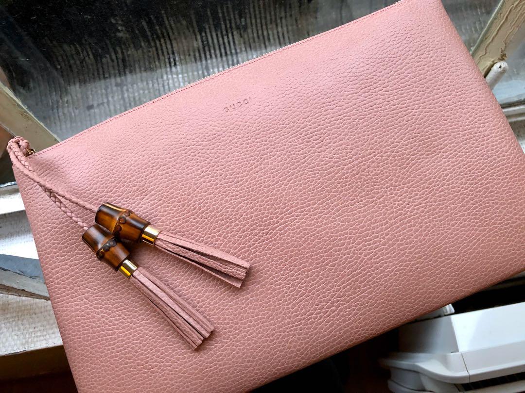 Gucci bamboo tassel clutch store