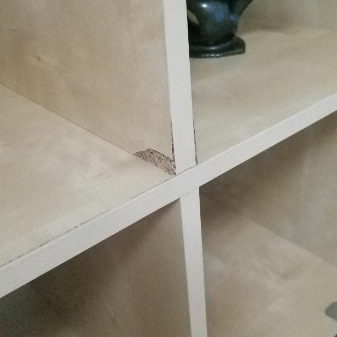 Ikea Kallax bookcase with attached table, Furniture & Home Living