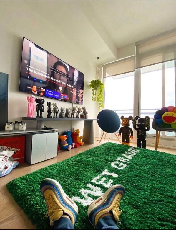 ikea off white wet grass