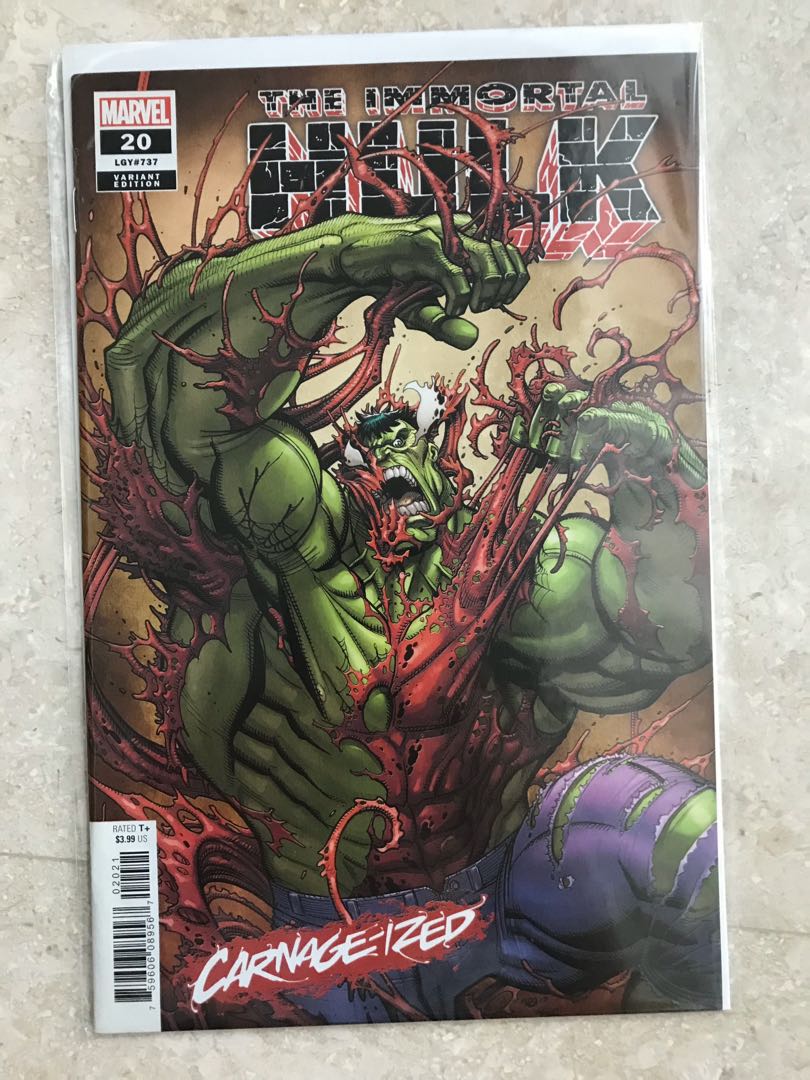 IMMORTAL HULK #20 WITH THE CARNAGE-IZED LETTERHEAD VARIANT