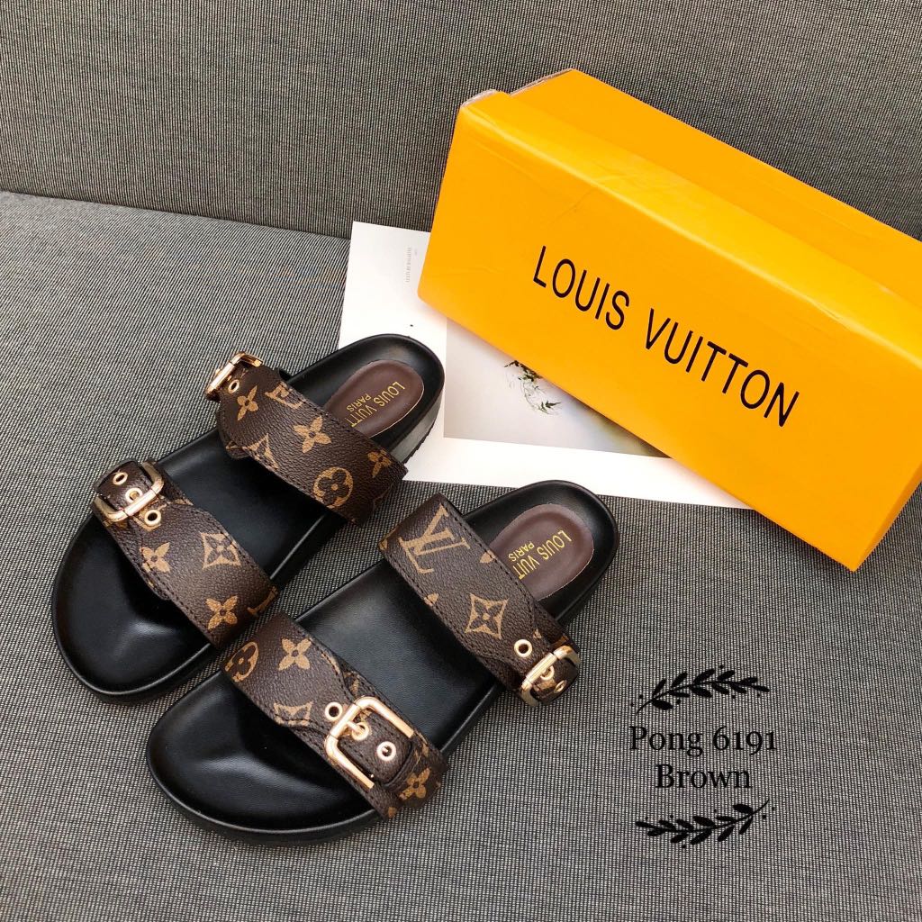 LV 2 strap sandals Women s Fashion Footwear Flats Sandals on