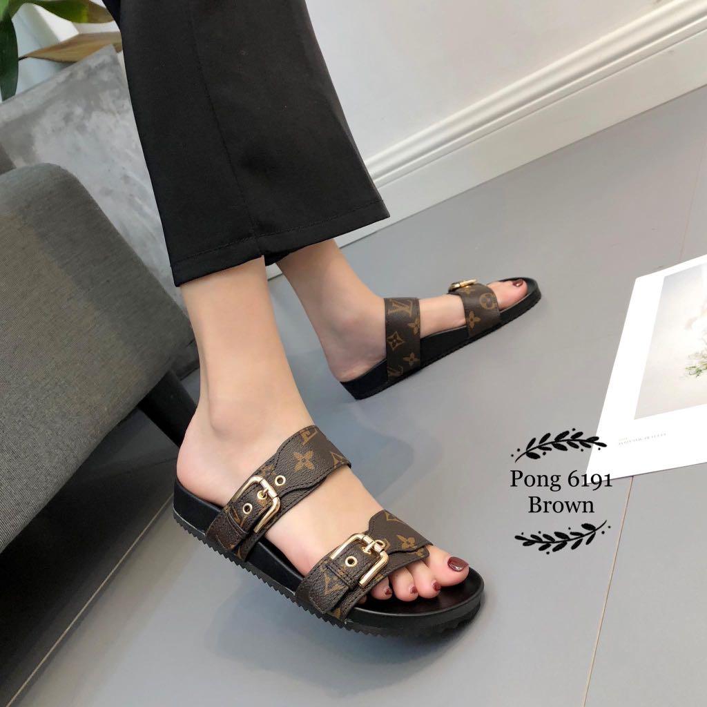 Louis vuitton 2 strap sandals cheap