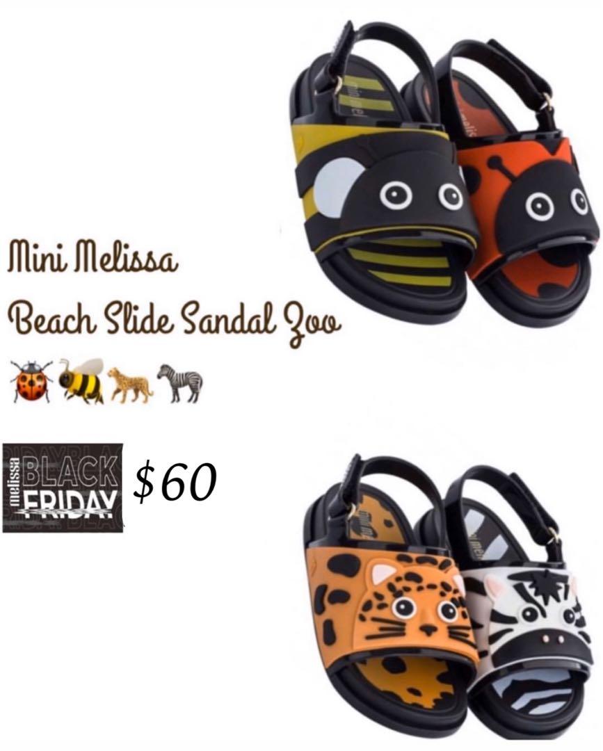 mini melissa beach slide sandal zoo
