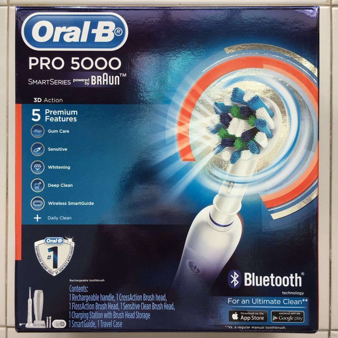 Oral-B Pro 5000 SmartSeries Power Rechargeable Electric Toothbrush w/  Bluetooth