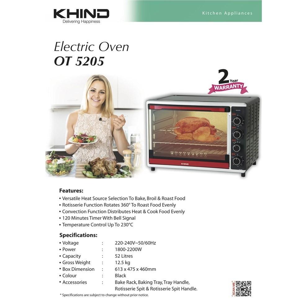 Oven Khind 52 Litres, TV & Home Appliances, Kitchen Appliances, Ovens
