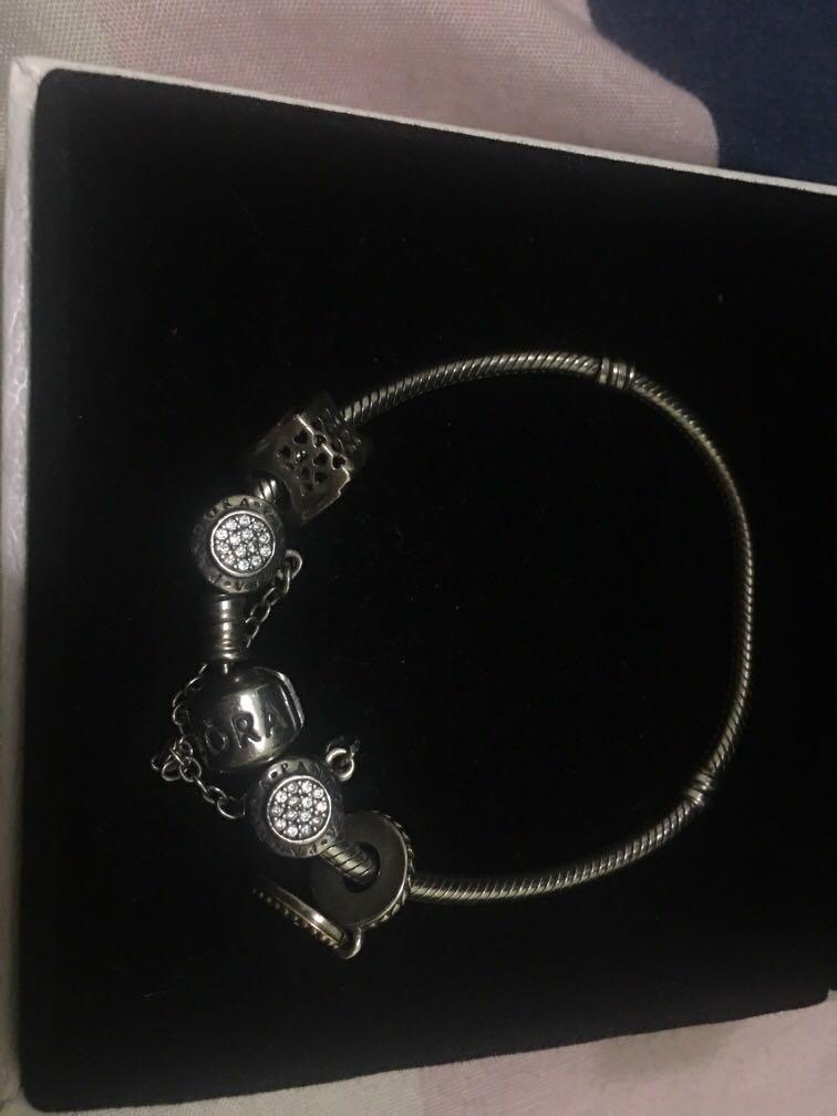 Pandora with charms (Category: Bracelets) located in Marikina City. Submitted by fatsy2778 (Listing ID 265536167, Image 2). Description: Repriced!!.