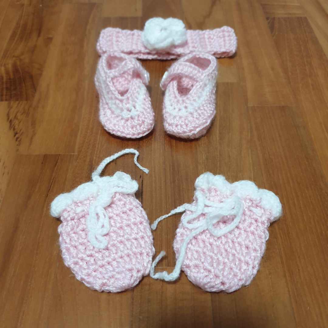 pink baby mittens