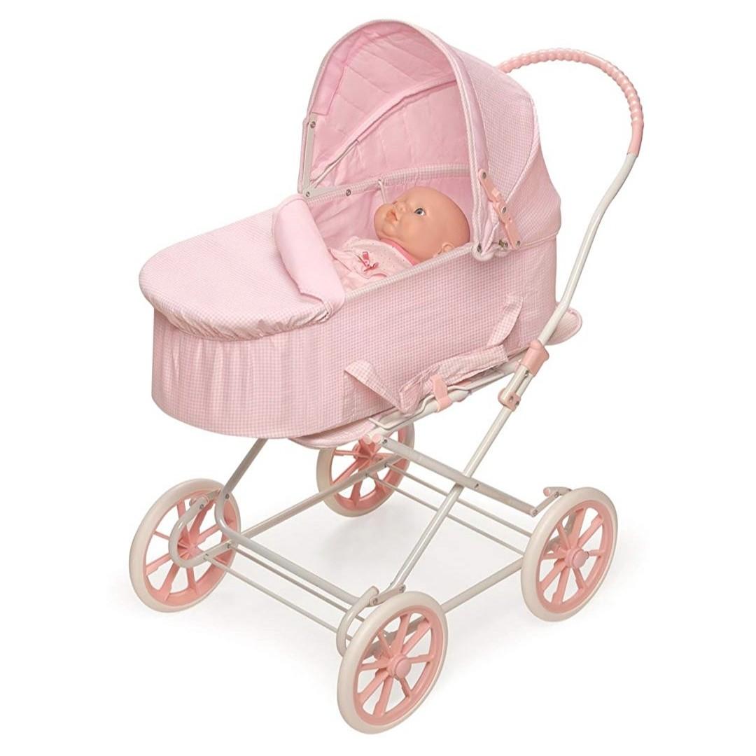 Melissa & Doug PLAY STROLLER White Wooden Children's Kids Doll Accessory Toy BN 