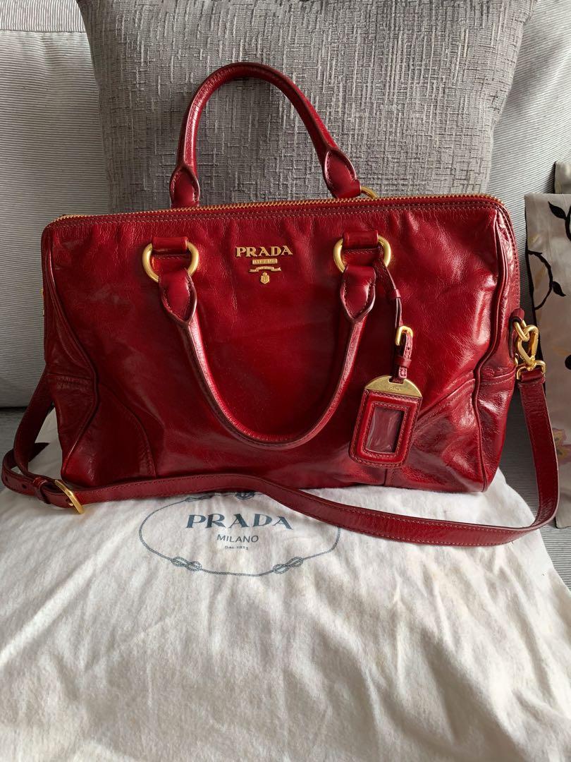 Red new arrivals prada purse