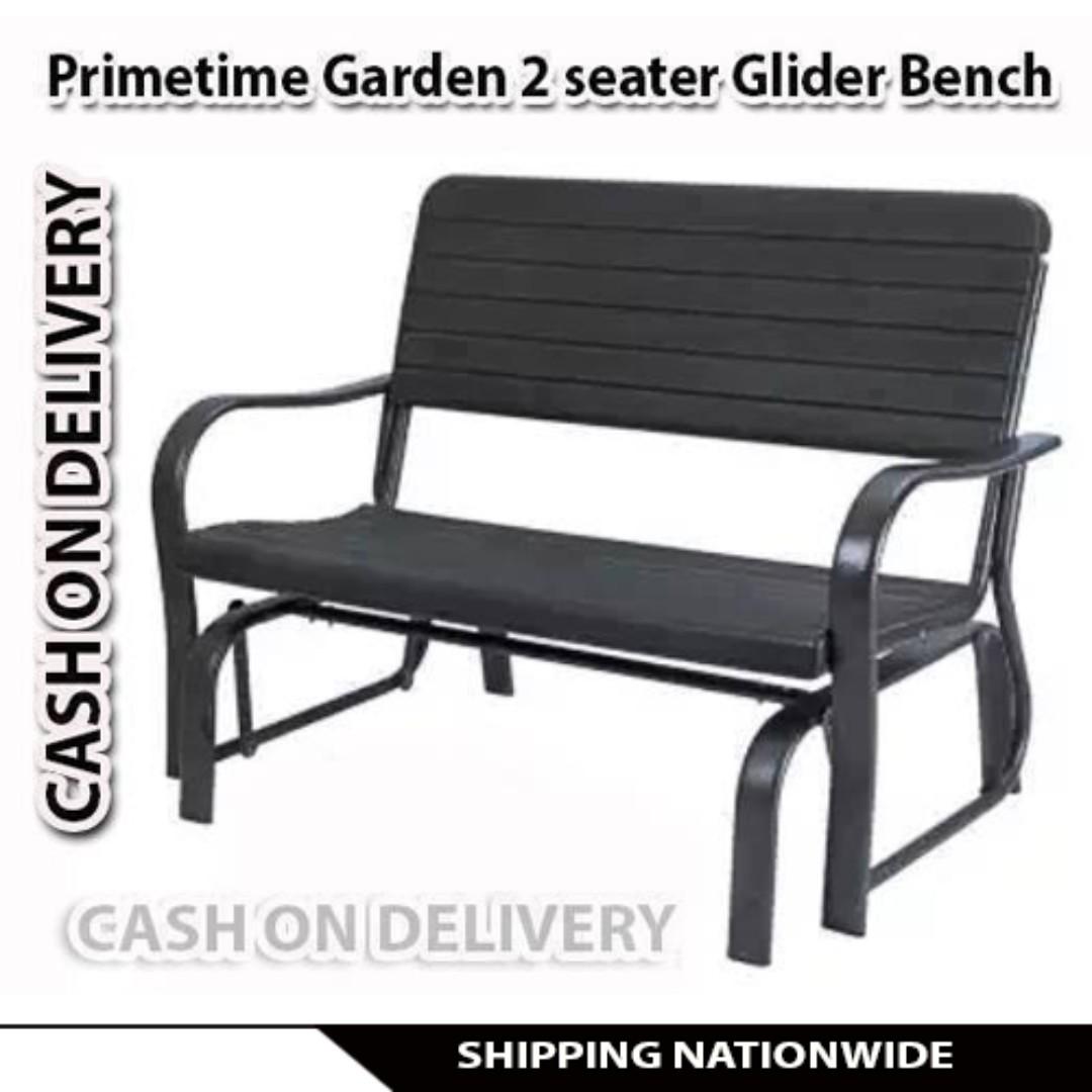 Primetime Garden 2 Seater Glider Bench Green Home Furniture