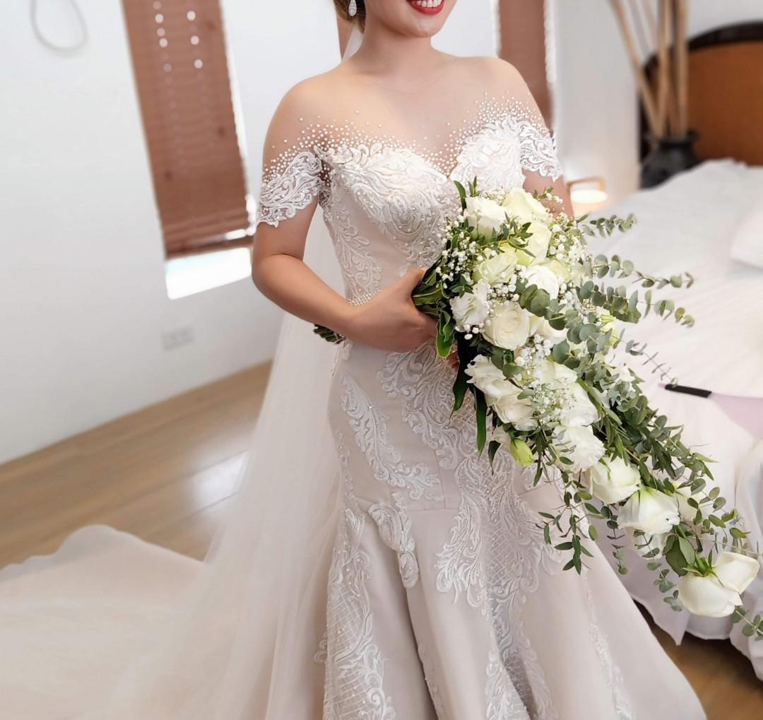 Mocha Serpentine Wedding Gown 