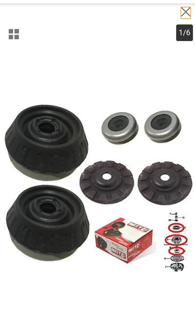 Set Of Shock Mounting Damper And Bearing For 03 08 Honda City Jazz Fit Gd8 Car Parts Accessories Suspension Parts And Accessories On Carousell