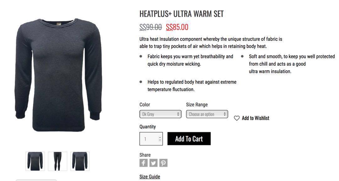 Universal traveller Ultra Warm Unisex Thermal Wear Everything