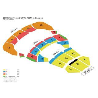 [CAT 1 - Section E - Row K] Saturday - IU TOUR CONCERT <LOVE, POEM> IN SINGAPORE