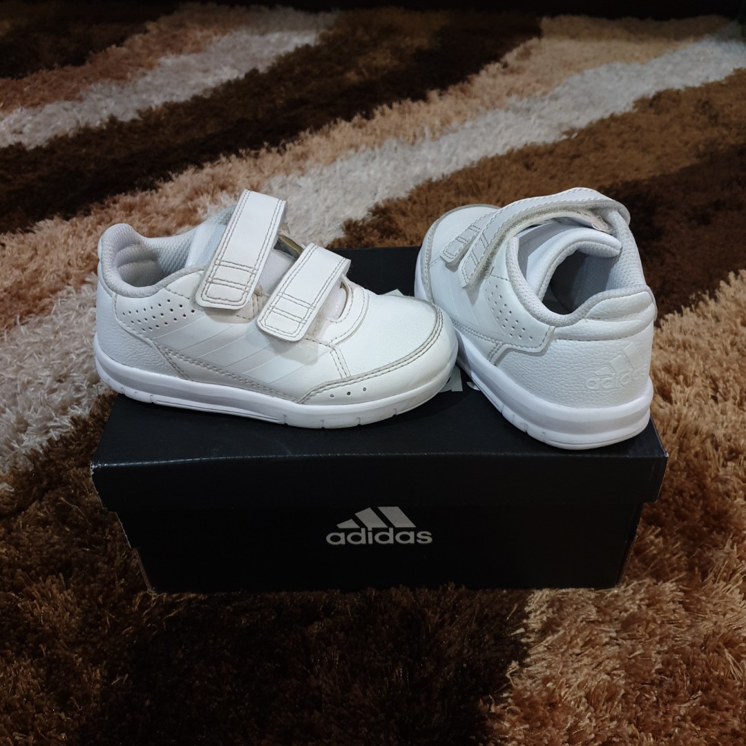 Adidas Altasport white shoes for toddler, Babies & Kids, Babies & Kids