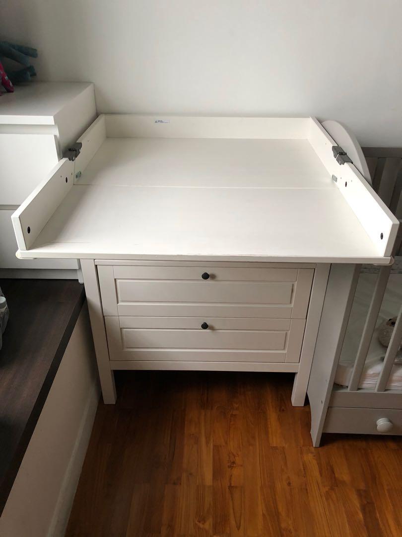 Baby change table and drawers IKEA SUNDVIK, Babies & Kids, Baby Nursery