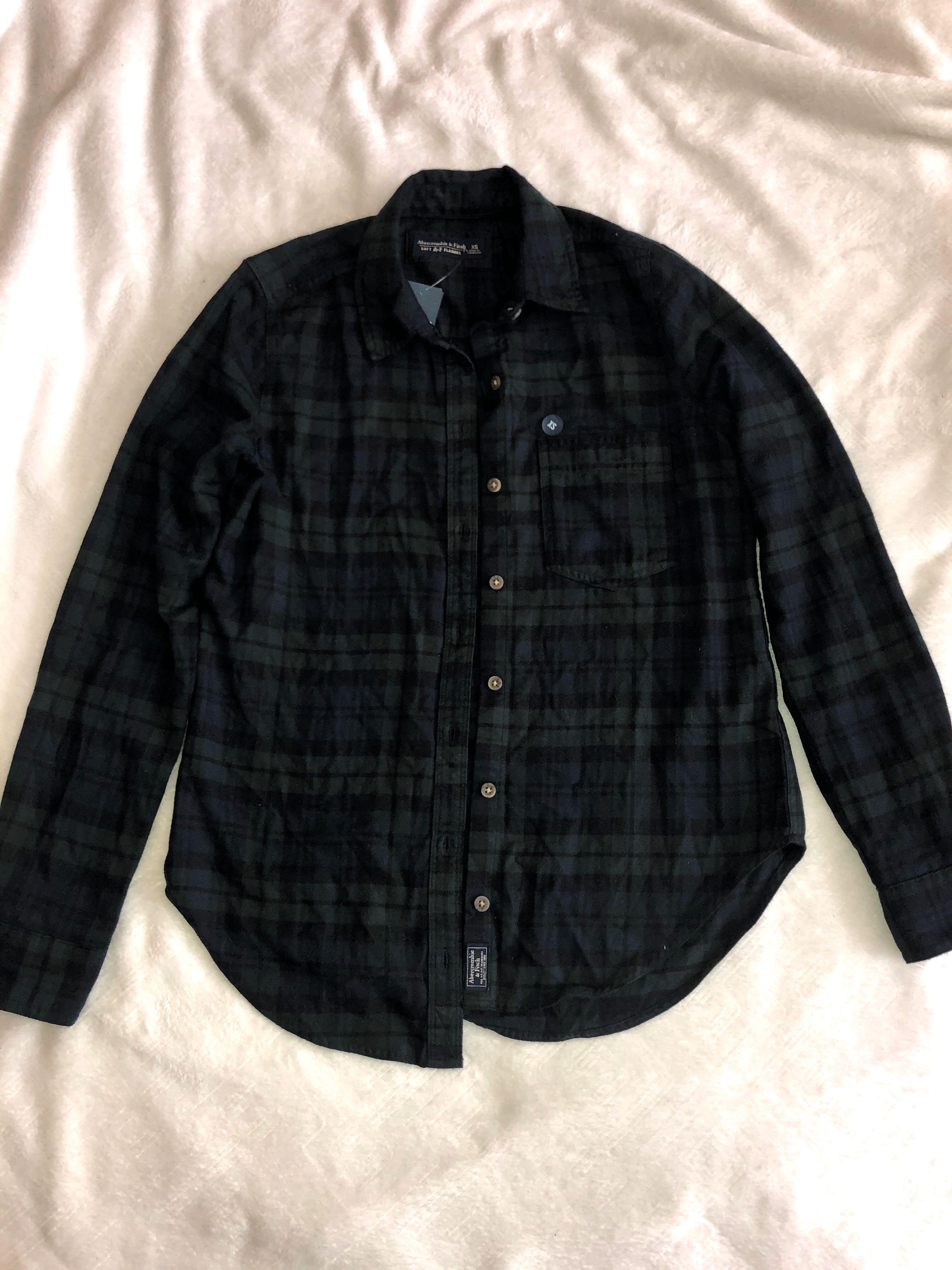Dark Green Flannel, Women's Fashion 