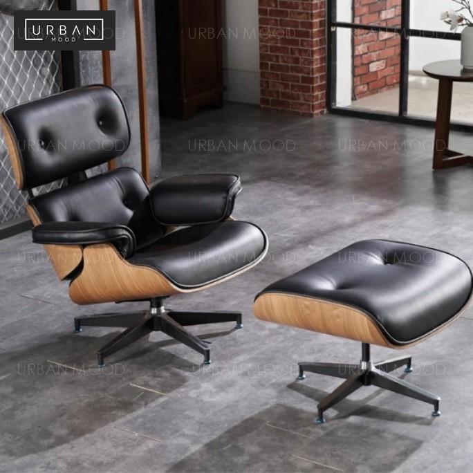 Eames Modern Leather Armchair With Ottoman Furniture Tables Chairs On Carousell