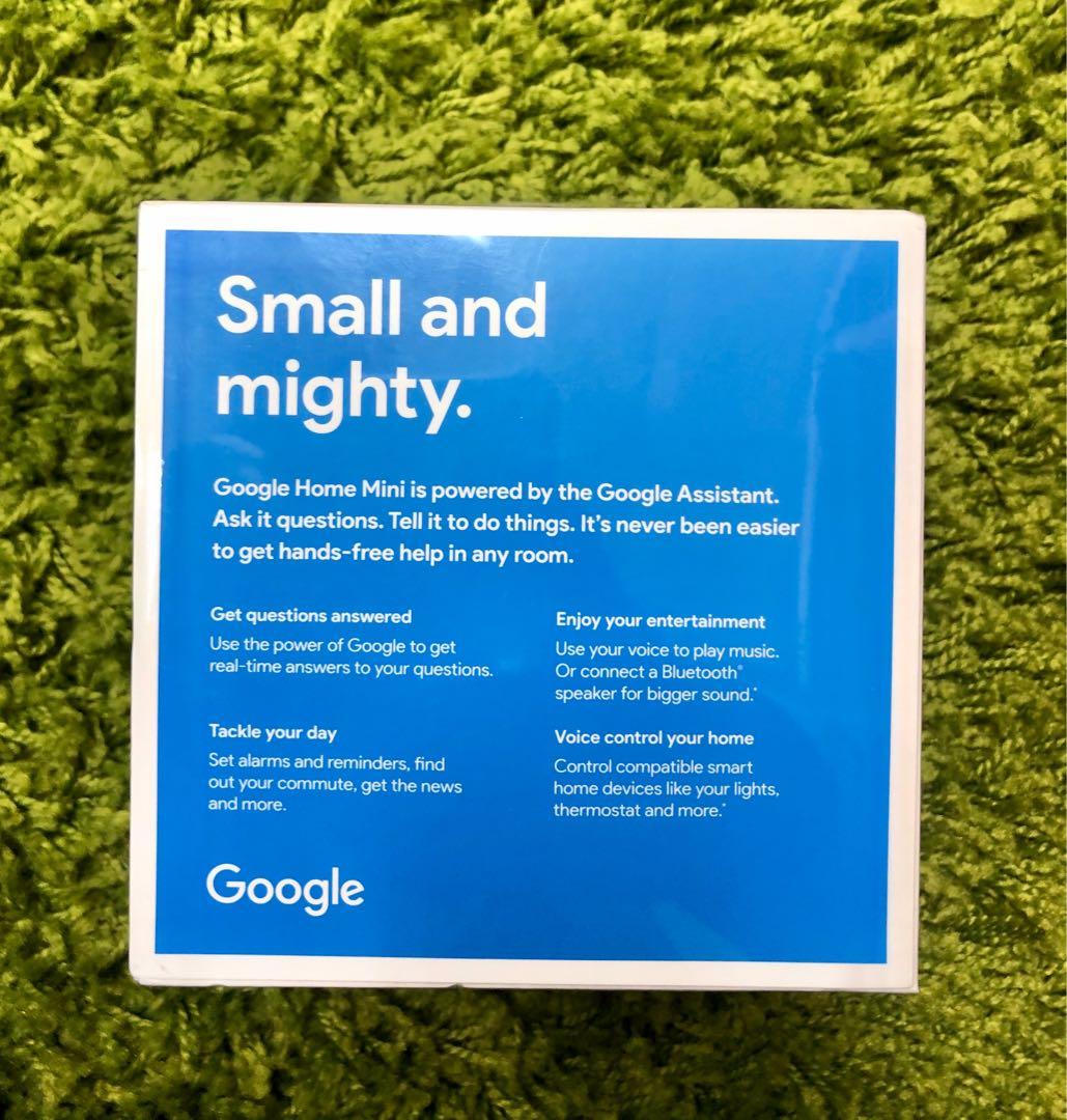 Google Home Mini UK Model 3 pin plug Chalk colour