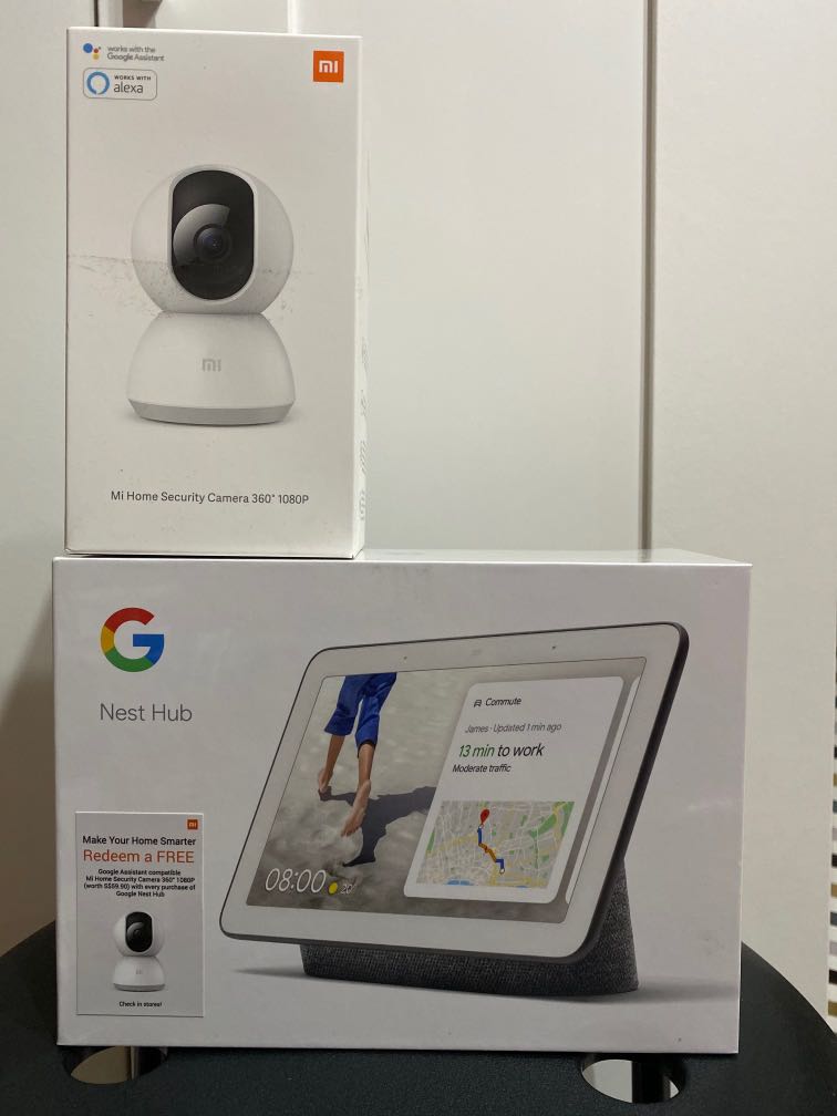 Google Nest Hub And Mi Home Security Camera 360 Furniture Home Living Security Locks Security Systems Cctv Cameras On Carousell