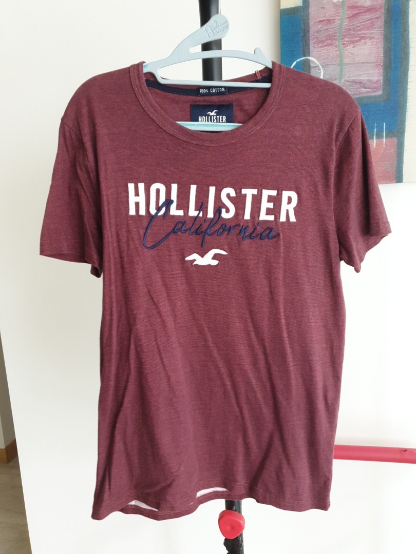 Hollister red shirt, Men's Fashion 