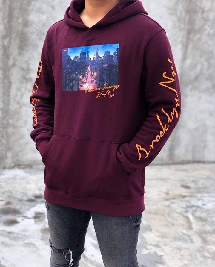 Hoodie H M Positive Energy Maroon