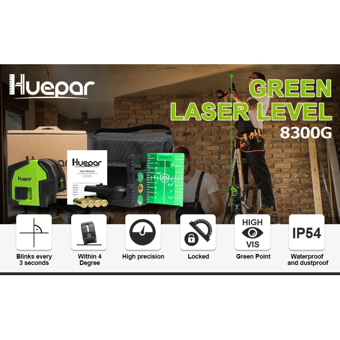 Huepar 8300g Professional 3 Point Self Leveling Alignment Laser Level Everything Else On Carousell
