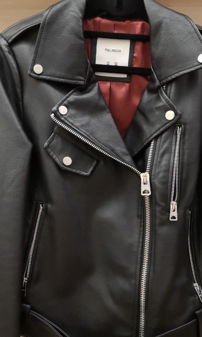 Pull and hot sale bear leather jacket