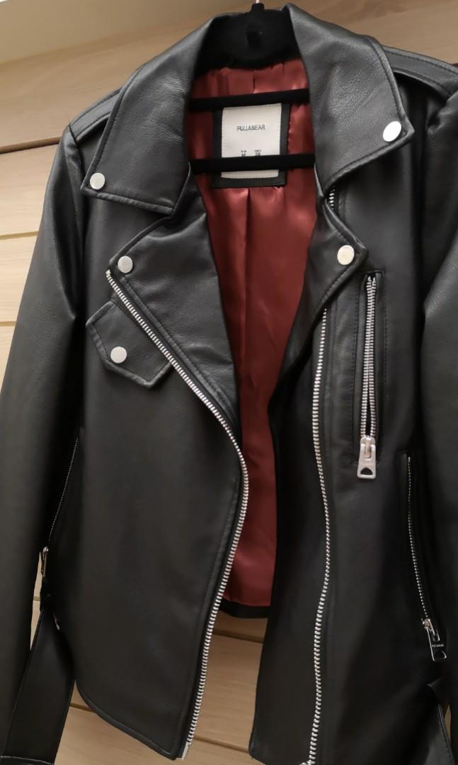 Pull and bear deals leather jacket womens