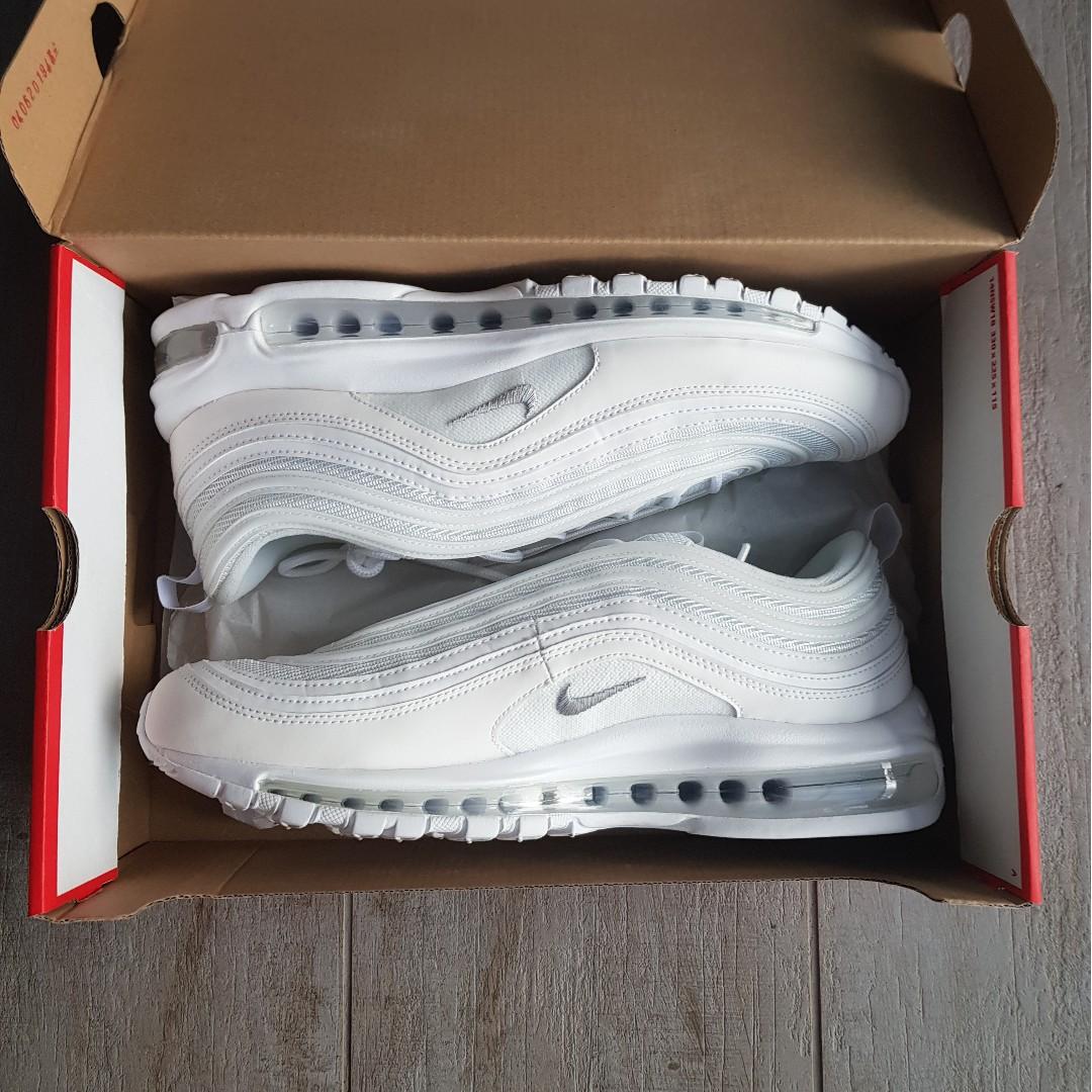 Nike air max 97 hot sale mens white wolf grey