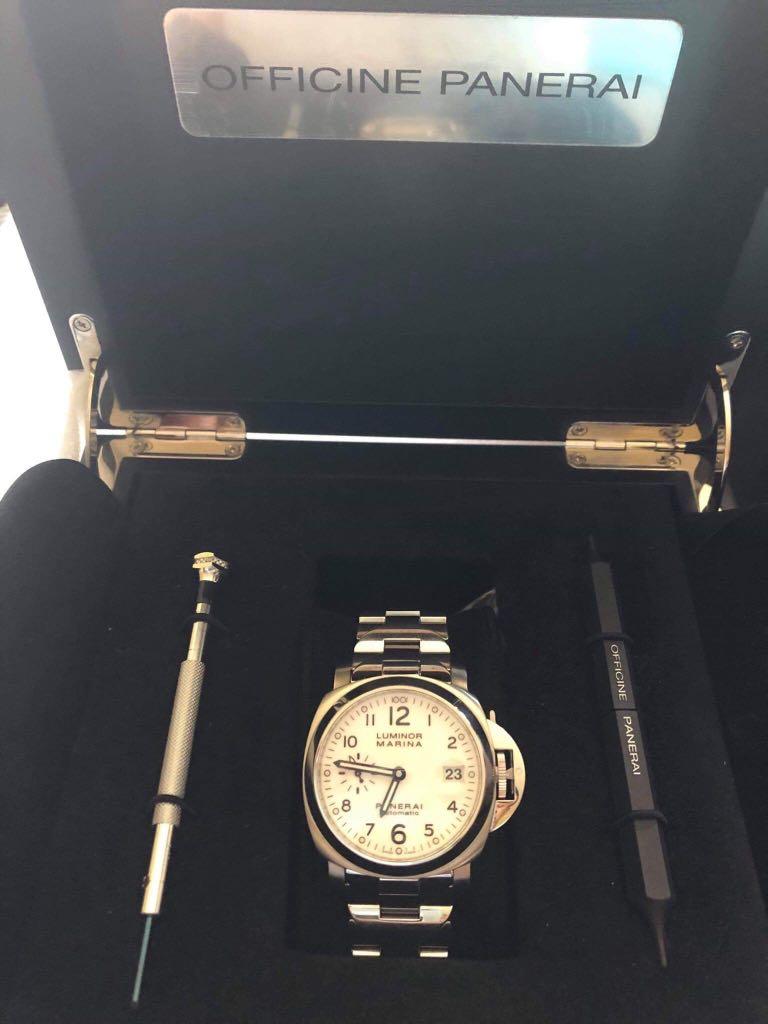 Panerai Pam 0051, 40mm (Category: Luxury Watches) located in Quezon City. Submitted by heylouise (Listing ID 265601358, Image 2). Description: Panerai pam 0051, 40mm, all steel ( collector’s watch) 2012 model . Hardly used. Bnew condition( complete- except for receipt) 270k Bracelet alone costs-90k.