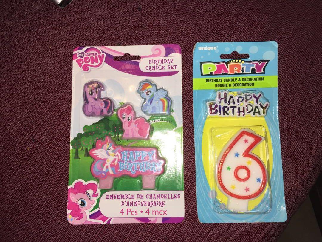 Party Cake Candles My Little Pony Babies Kids Toys Walkers On Carousell