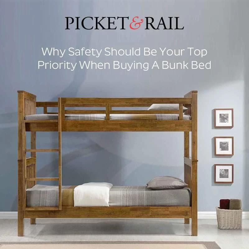 Picket & Rail solid wood double decker bed, Furniture & Home Living