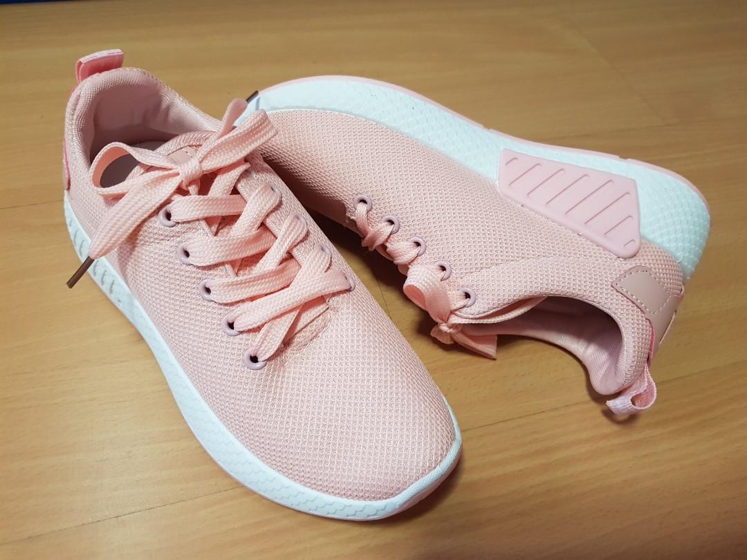 pink colour sneakers