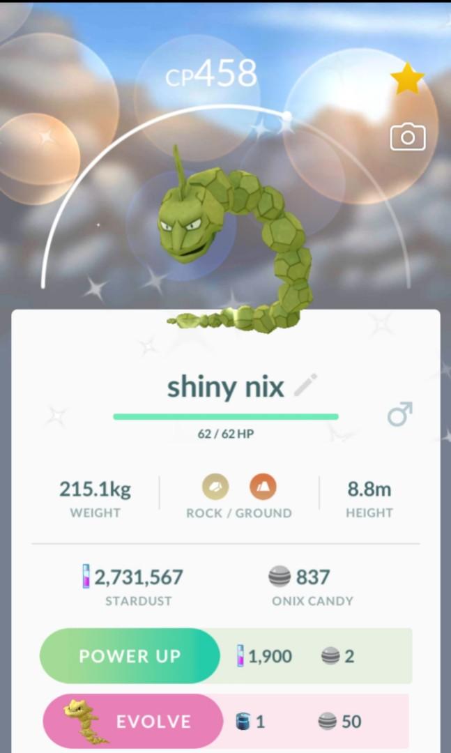 Pokemon Go Shiny Onix Toys Games Video Gaming Others On Carousell