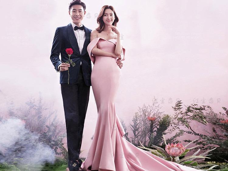Pre order pink bodycon mermaid fishtail wedding bridal prom dress gown photoshoot RB1541 Women s Fashion Muslimah Fashion Dresses on Carousell