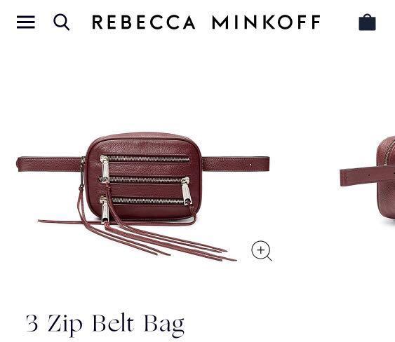Rebecca minkoff 3 zip belt bag sale