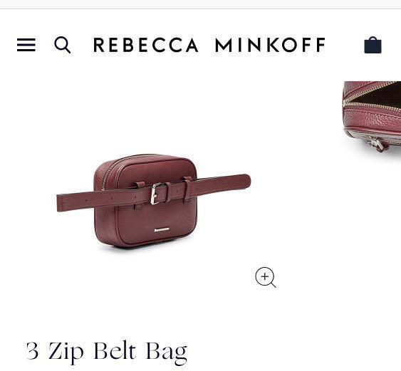 Rebecca minkoff 3 2024 zip leather belt bag
