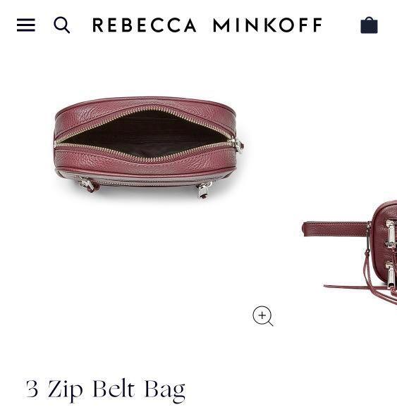 Rebecca minkoff 3 zip leather belt bag online