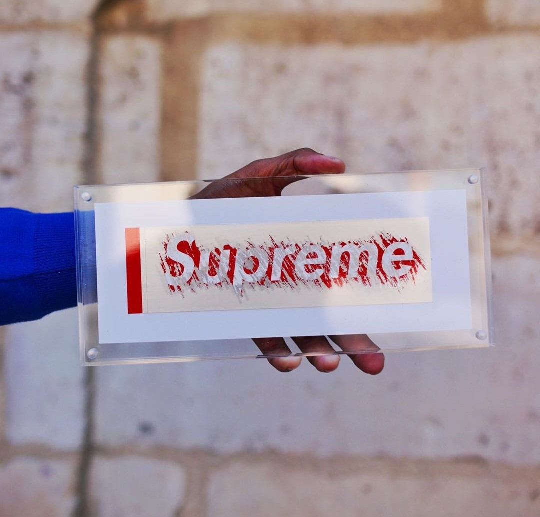 Supreme scratch off best sale sticker