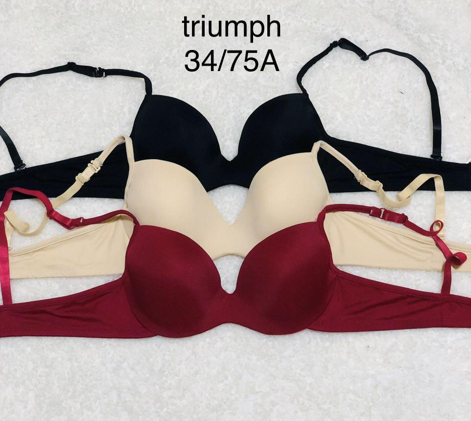 Triumph Tshirt bra 34/75A, Women's Fashion, New Undergarments & Loungewear  on Carousell