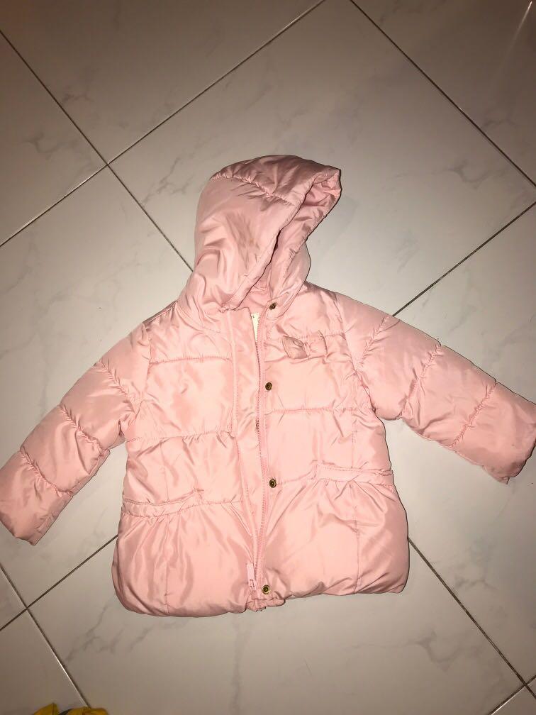 zara pink fleece jacket