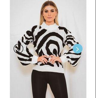 Vivichi Zebra Print Sweater