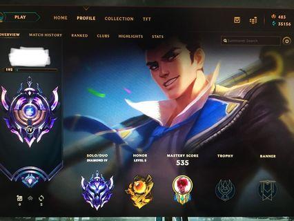 210 SKINS/D4 League of Legends Account