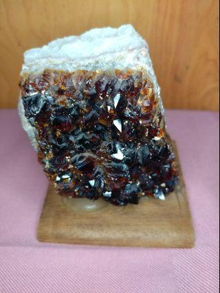 Druzy Citrine Crystal Cluster