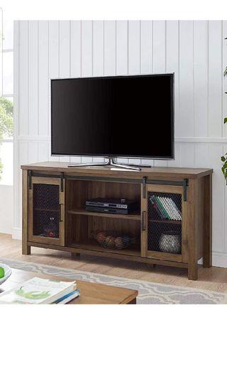 WE Furniture AZ58SMDDW TV Stand 58" Dark Walnut
