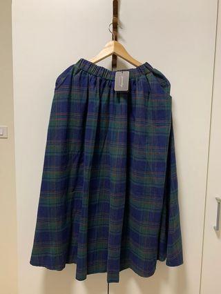 吊牌未拆 queenshop 蘇格蘭傘裙 長裙 #出清2019