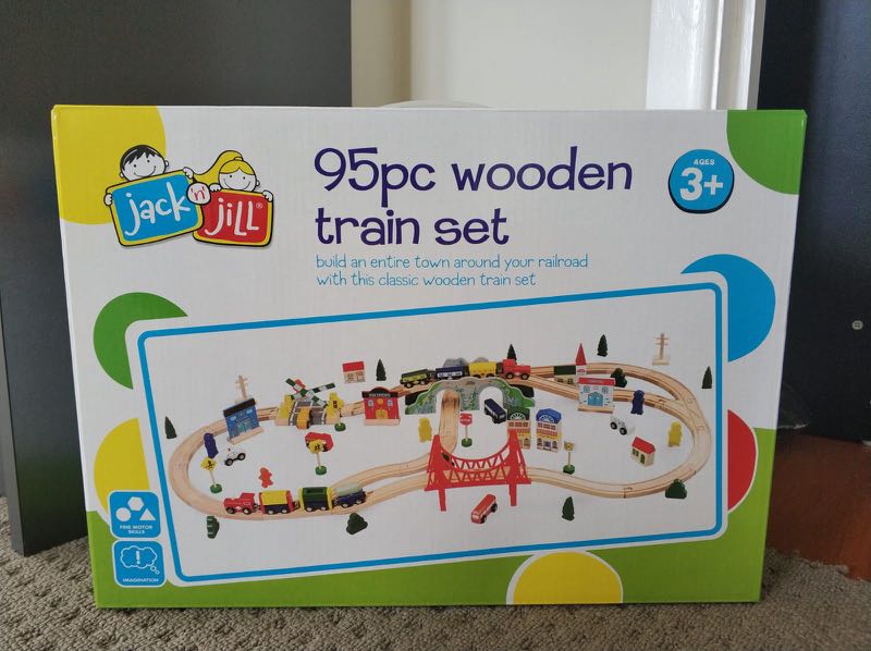 Jack and jill outlet 95pc wooden train set