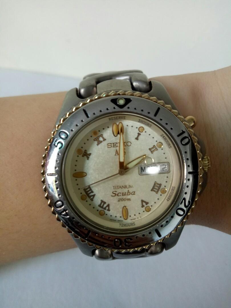 Seiko ags titanium scuba hot sale